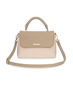 Katie Loxton Talia Messenger Bag Taupe and Nude Pink